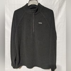 Cabelas "Heavy Weight" Men's EUC 1/4 Zip Black Jacket, Size Medium